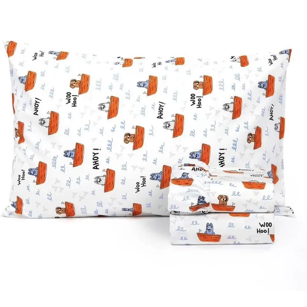 Salt Earth 100% Cotton 210TC Kids Bedsheet Twin Nautical
